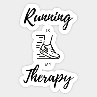 Running is my Therapy Sport Funny Sticker